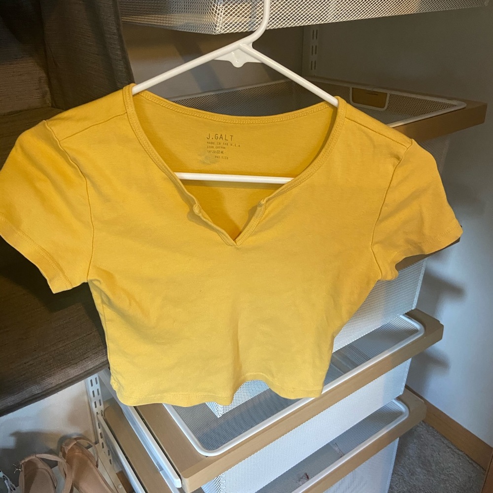 brandy melville ( j galt) yellow crop top